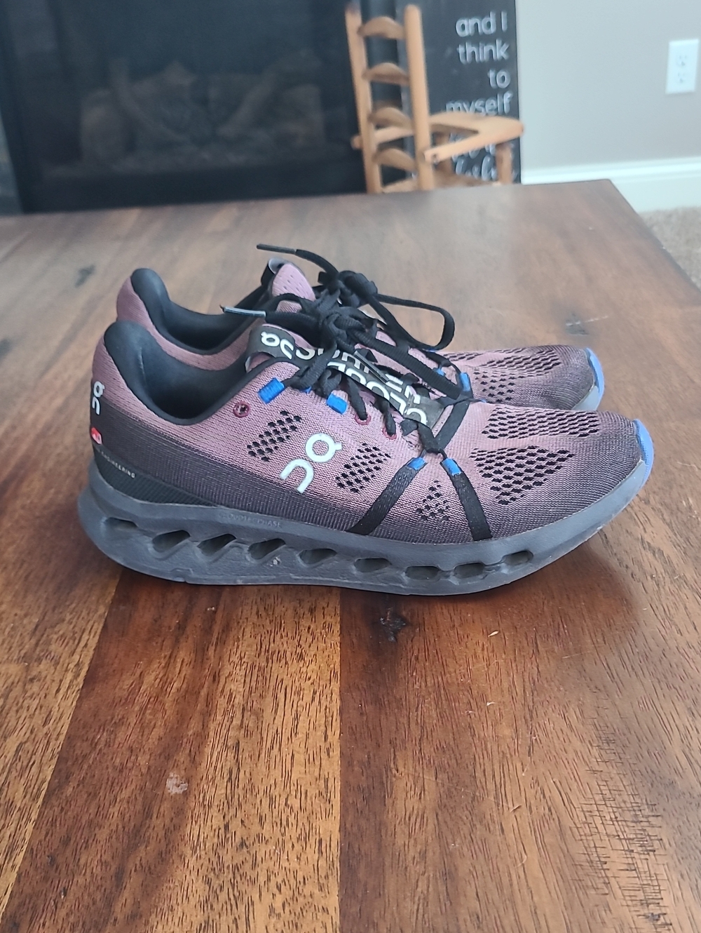 Womens On Brand Black/purple Cloudsurfer Shoes Cloud CloudTec OC Sneaker 8.5